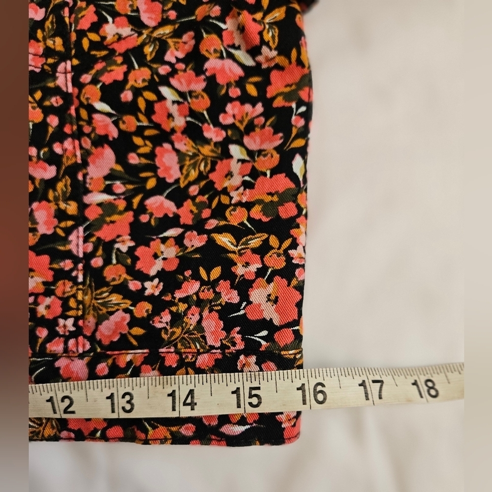 Social Standard By Sanctuary Black And Pink Floral Jean Jacket Size XL - Picture 9 of 13